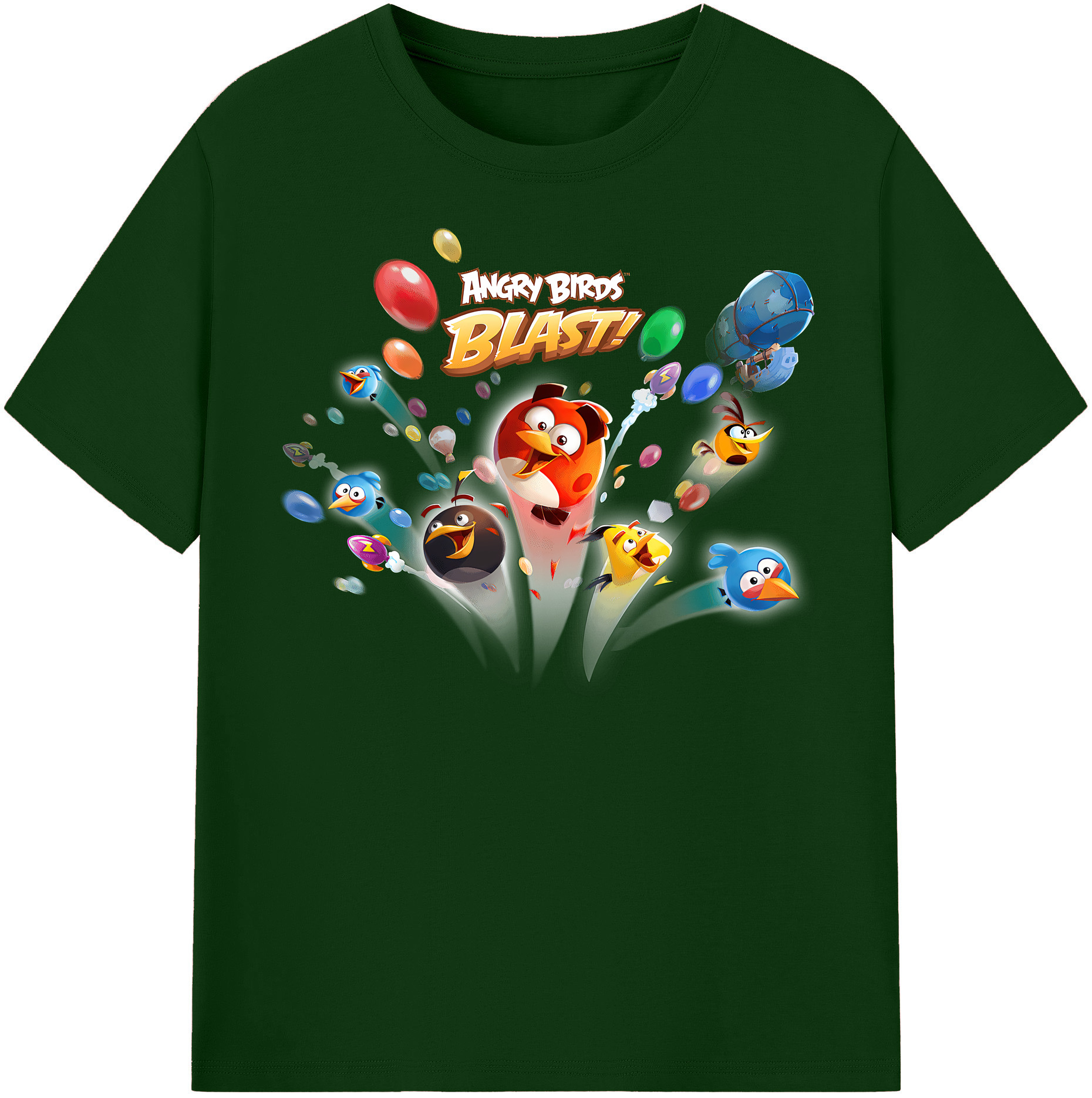 （画像用） Angry Birds アングリーバード 綿100％半袖Tシャツ（フロントプリント）